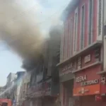 मौदहापारा में आग का तांडव, जया ऑटोमोबाइल धू-धू कर जली